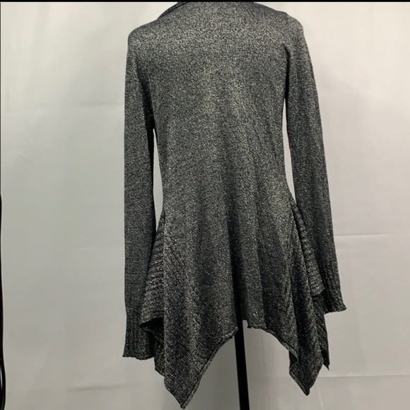 Belldini Plus Size Metallic Silver Cardigan - 2X - Picture 6 of 9